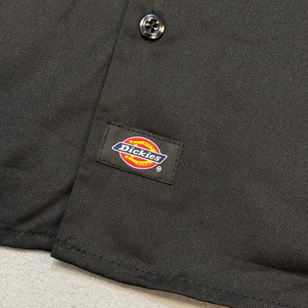 DICKIES Maxxis Tires Work Shirt Mens XL Black Short Sleeve Embroidered Button Up - Picture 7 of 9
